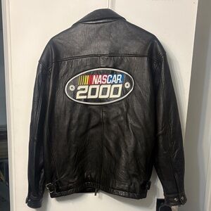 NASCAR  2000 Black Leather Jacket men’s medium
